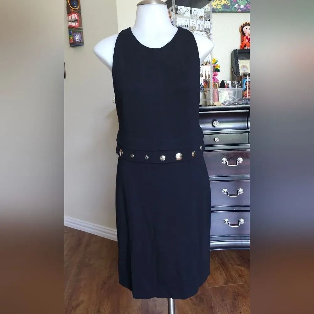 Versace Black Dress with Silver Accents